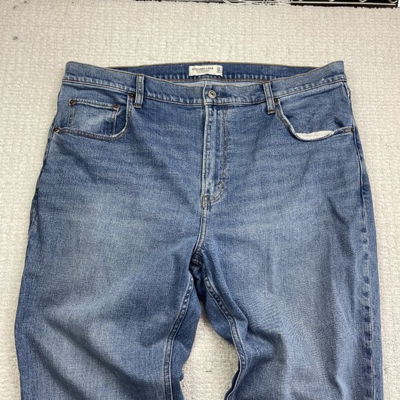 Abercrombie Fitch The Ankle Straight Ultra High Rise Blue Jeans Women’s 34/18S - Picture 2 of 11